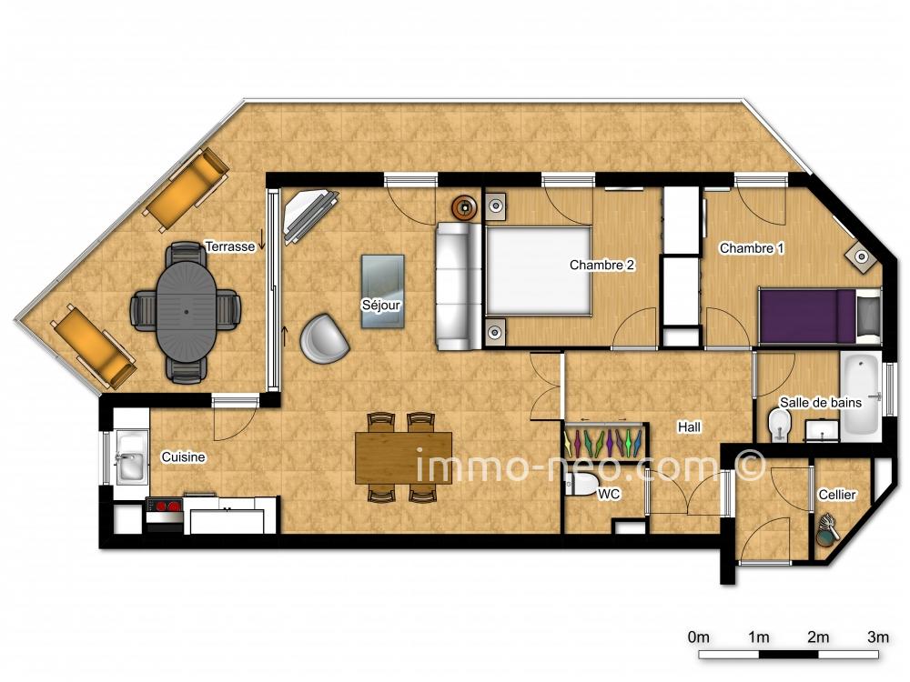 plan appartement 58m2