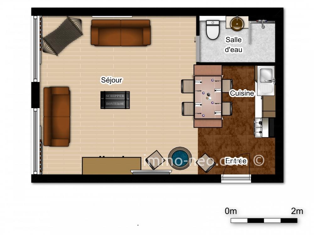 aménagement appartement 34 m2