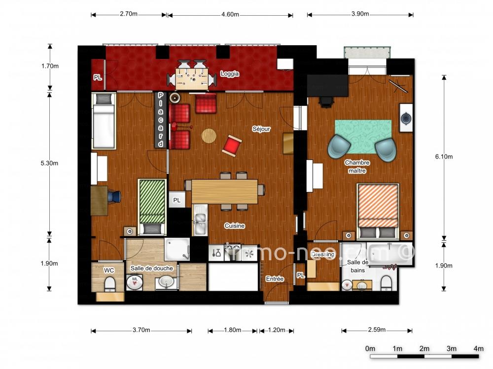 plan appartement 90 m