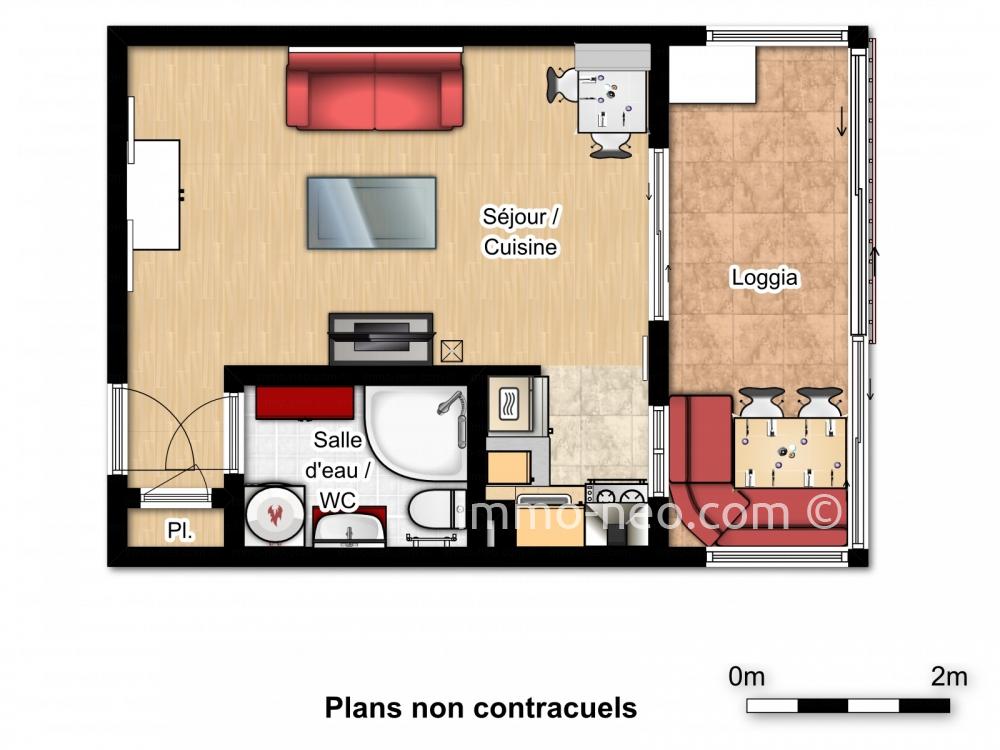 plan appartement 33m2